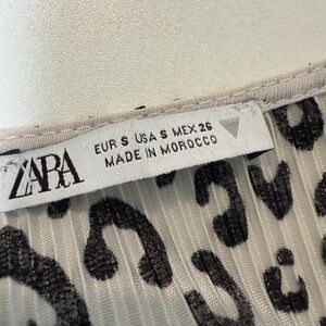 Zara Monochrome Leopard Print Skirt